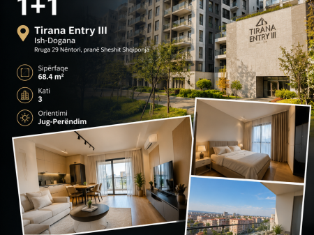 **APPARTAMENTO IN VENDITA 1+1 – TIRANA ENTRY III**